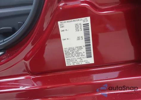 2020 Nissan Altima Sr Fwd from USA, damaged, VIN 1N4BL4CV7LC168757